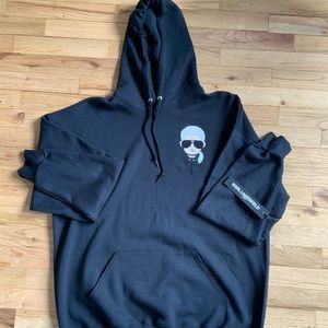 Karl Lagerfeld Mens Black Hoodie ~~ Sz XL ~~ NWT!